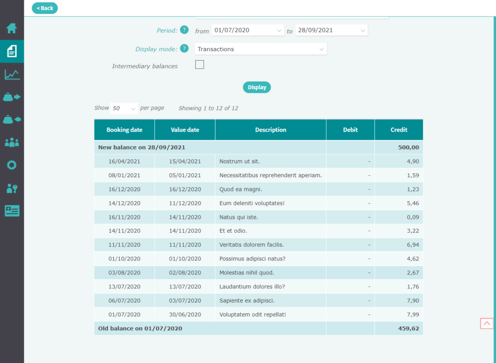 Capture relevés de comptes