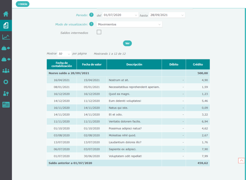 Capture relevés de comptes